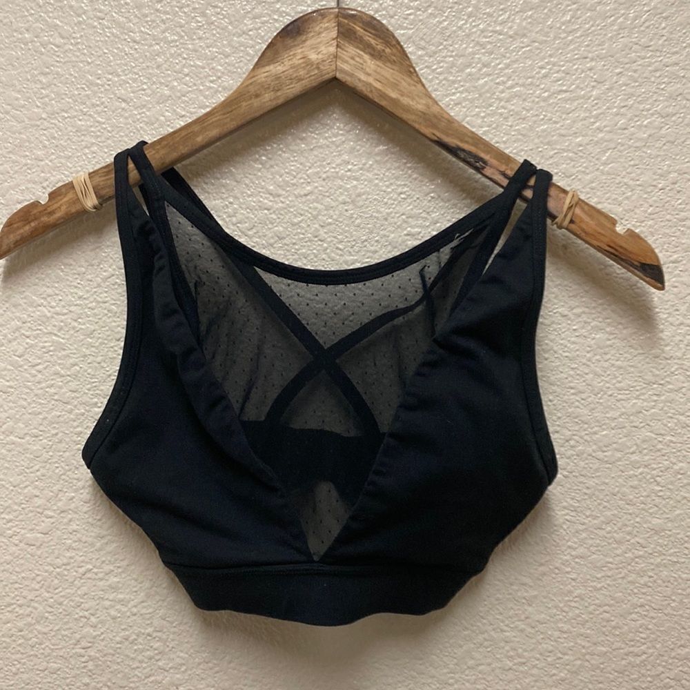 Gaiam x Jessica Biel Bleeker High Neck Mesh Inset Bra XS